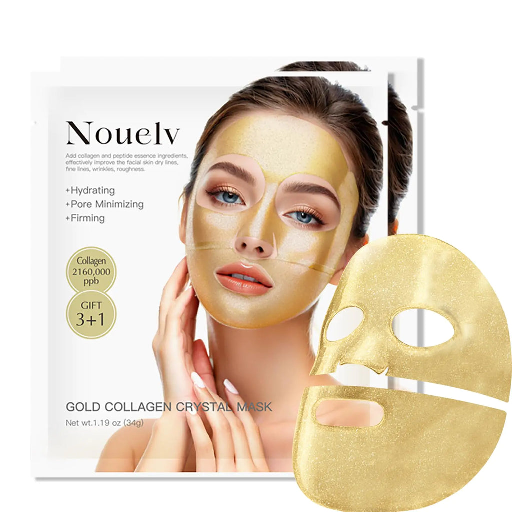 OAKSII 24K Gold Bio Collagen Face Mask Hydrating Bio Collagen Mask Overnight Collagen Mask Hydrating Collagen Real Deep Mask Skin (34g x2ea)